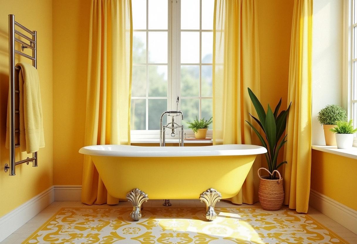 bathroom decor yellow
