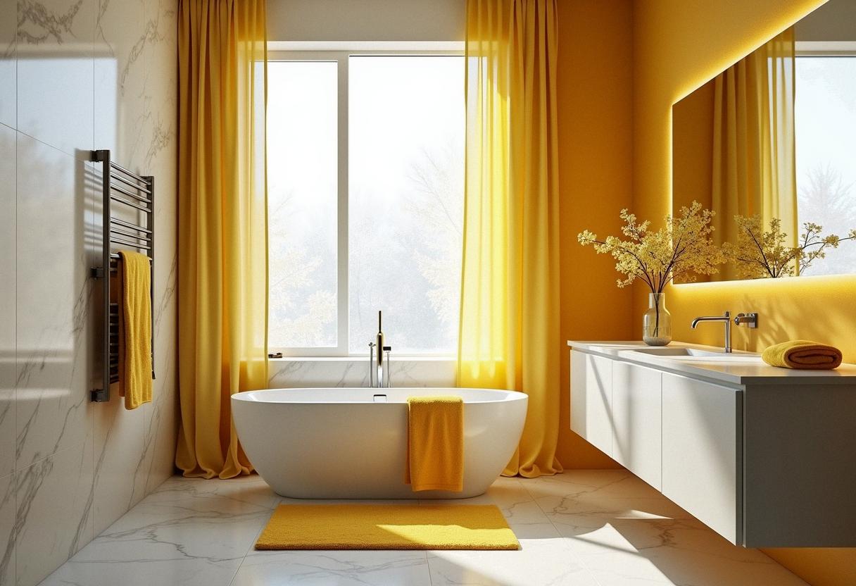 bathroom decor yellow