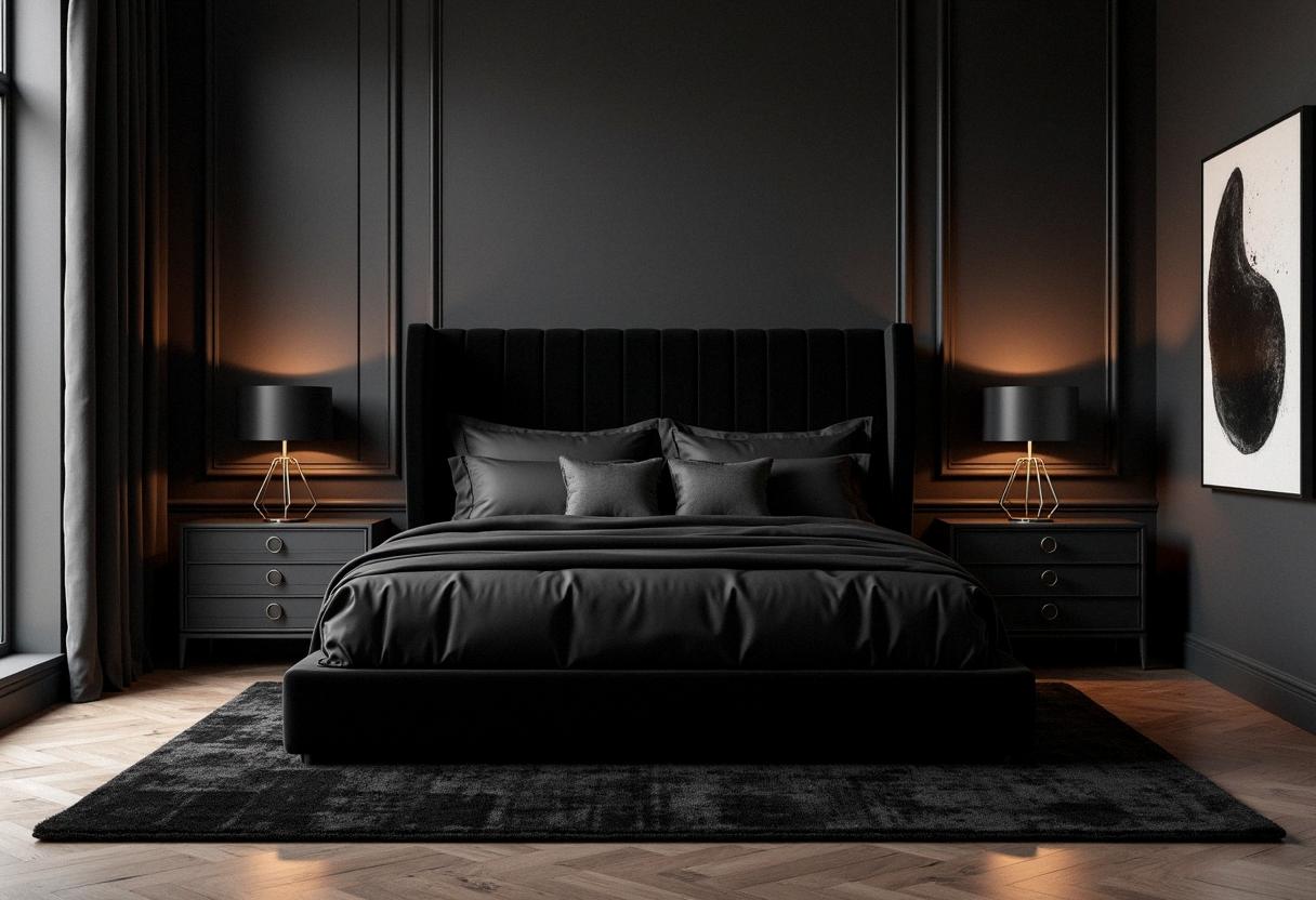 bedroom decor black