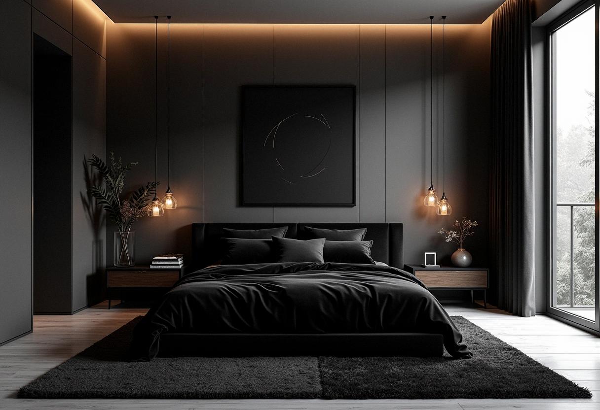 bedroom decor black
