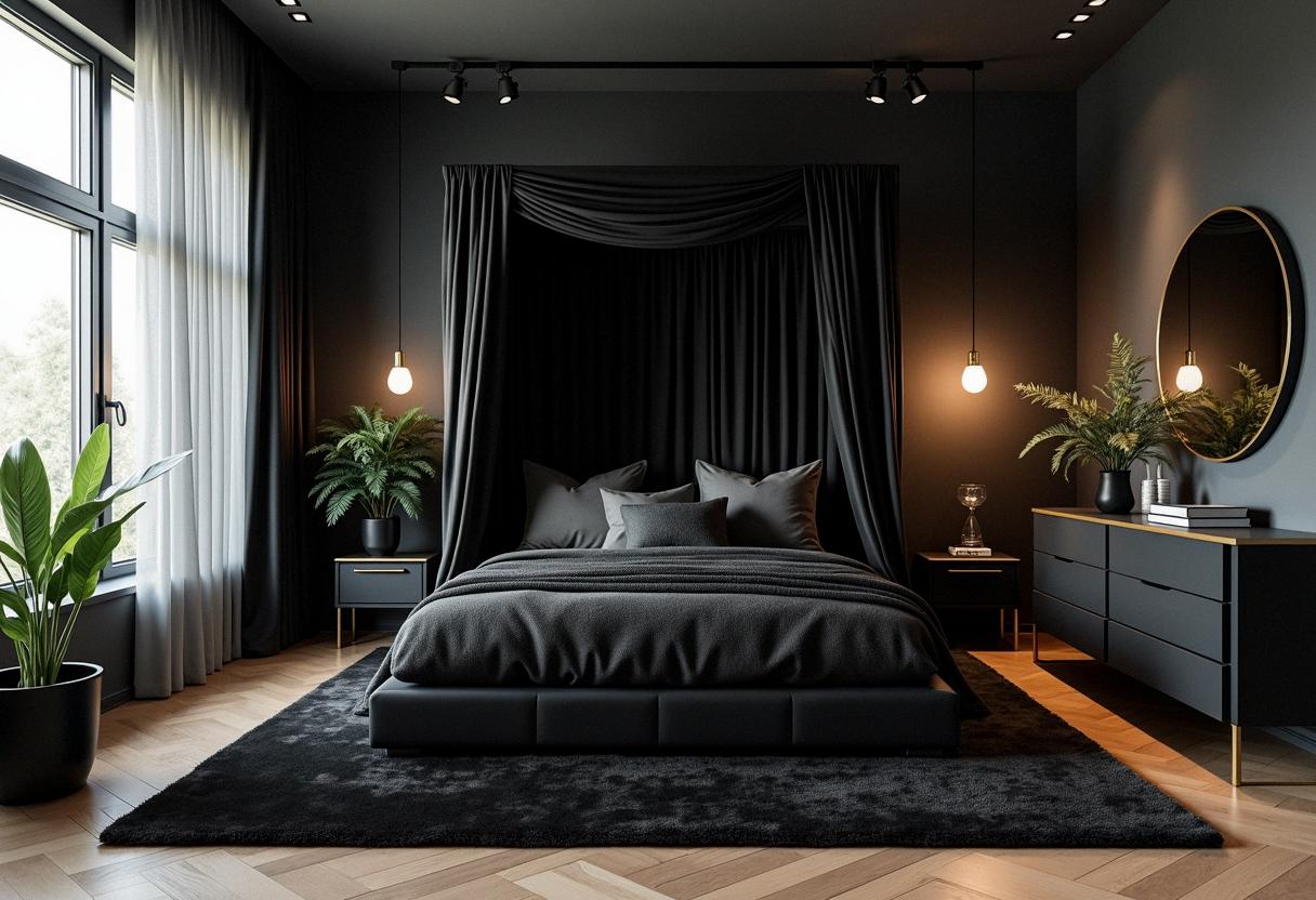 bedroom decor black