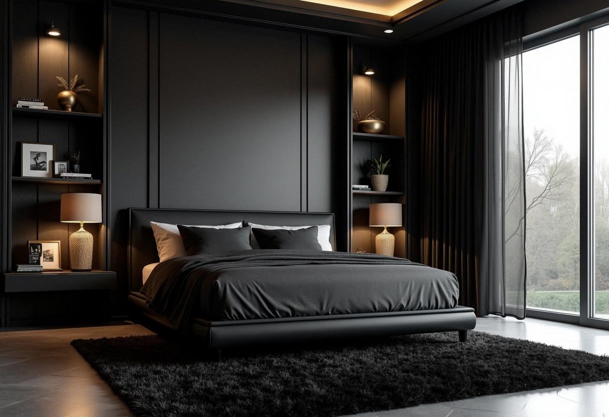 bedroom decor black