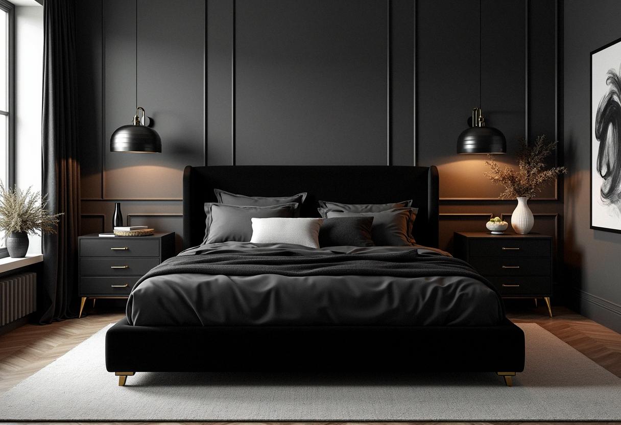 bedroom decor black
