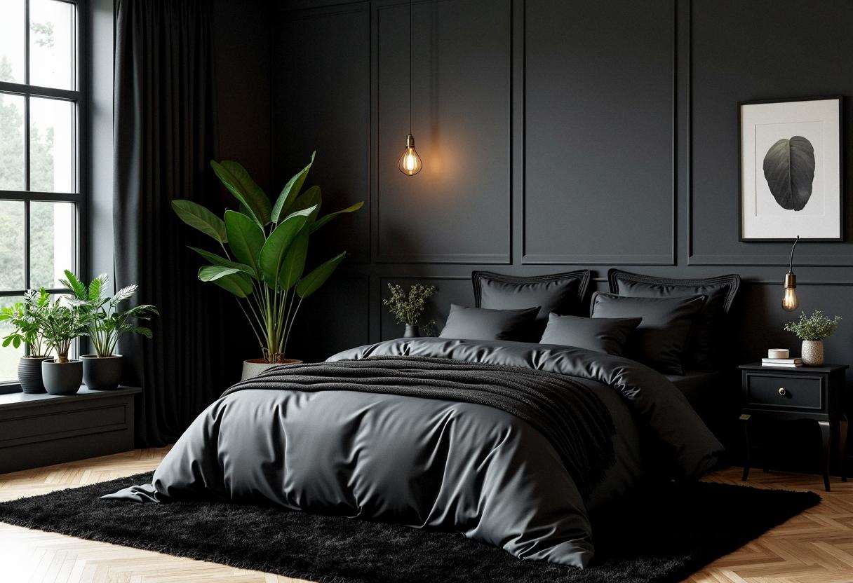 bedroom decor black