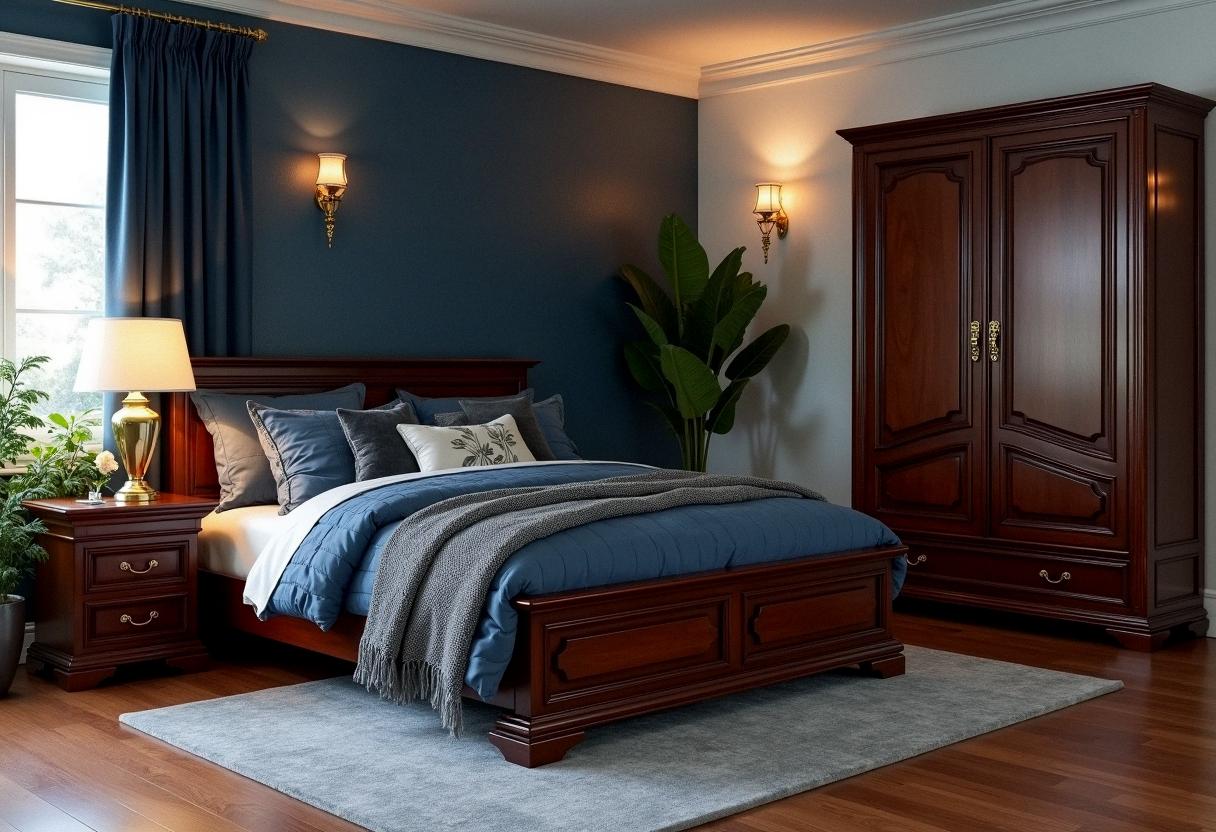 bedroom decor dark furniture