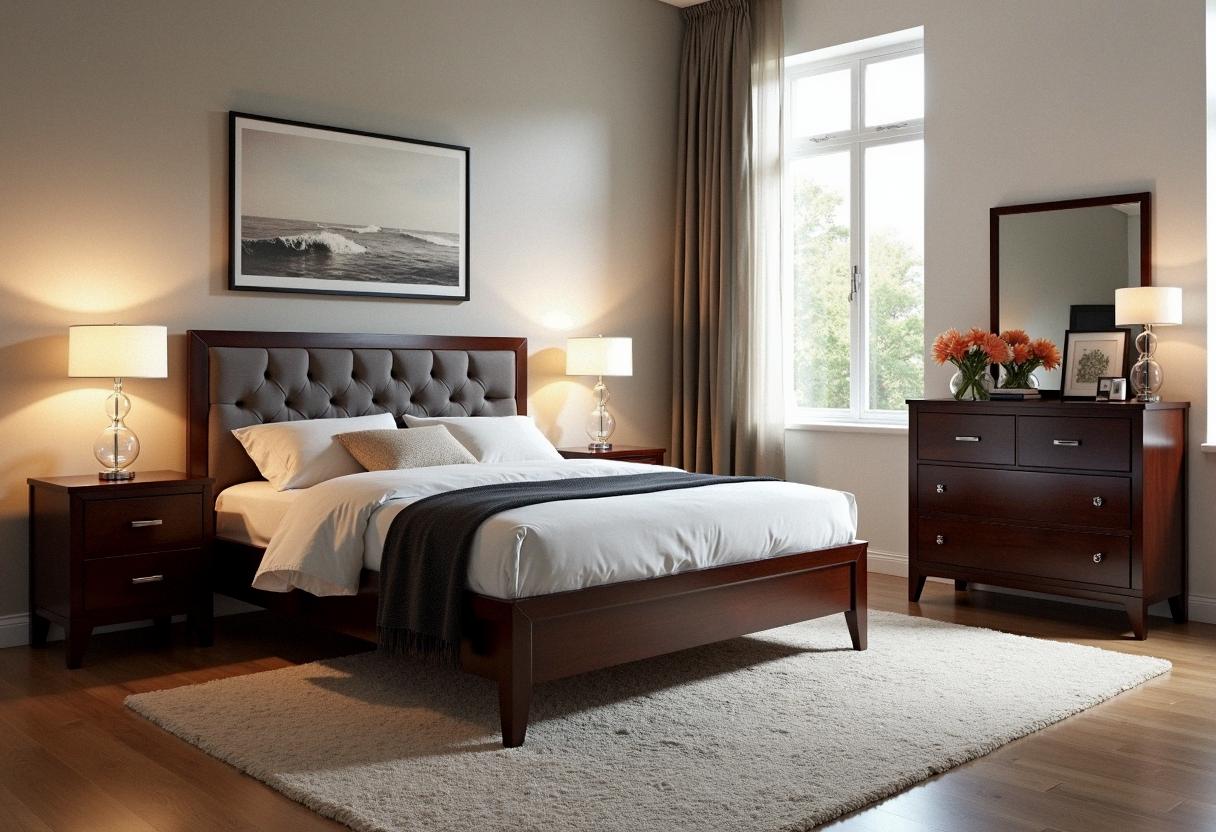 bedroom decor dark furniture