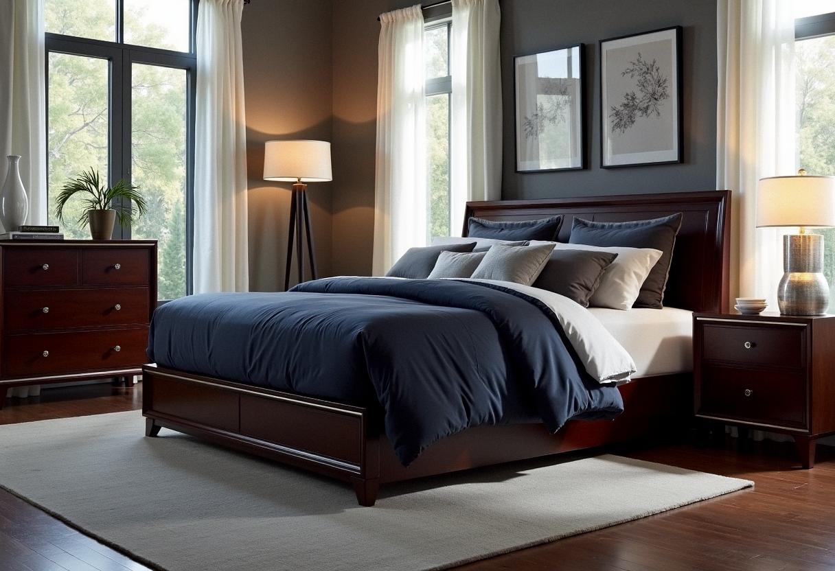 bedroom decor dark furniture