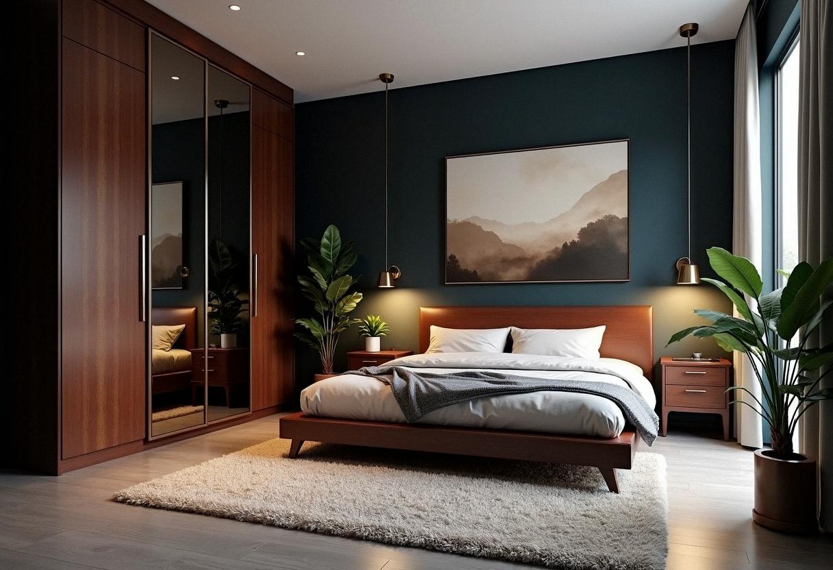 bedroom decor dark furniture