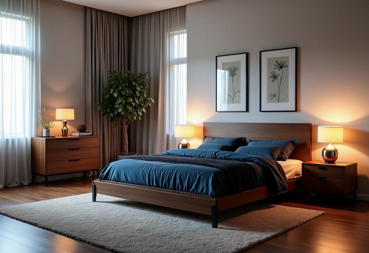 bedroom decor dark furniture