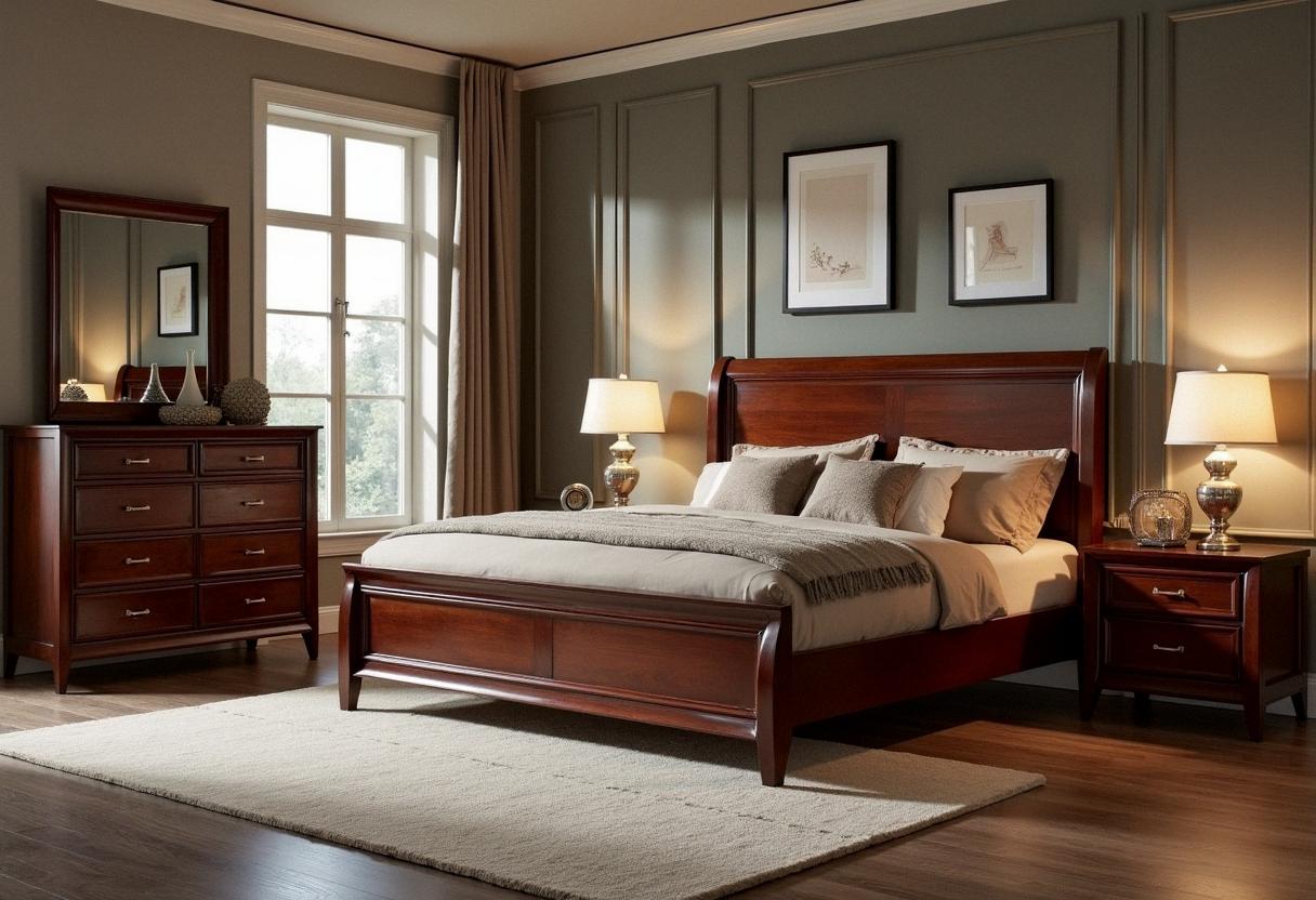 bedroom decor dark furniture