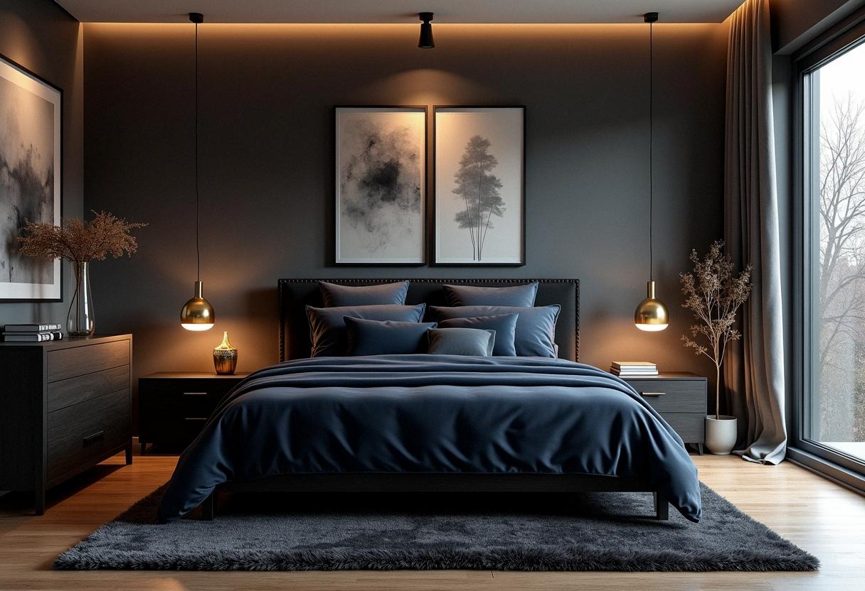 bedroom decor dark furniture
