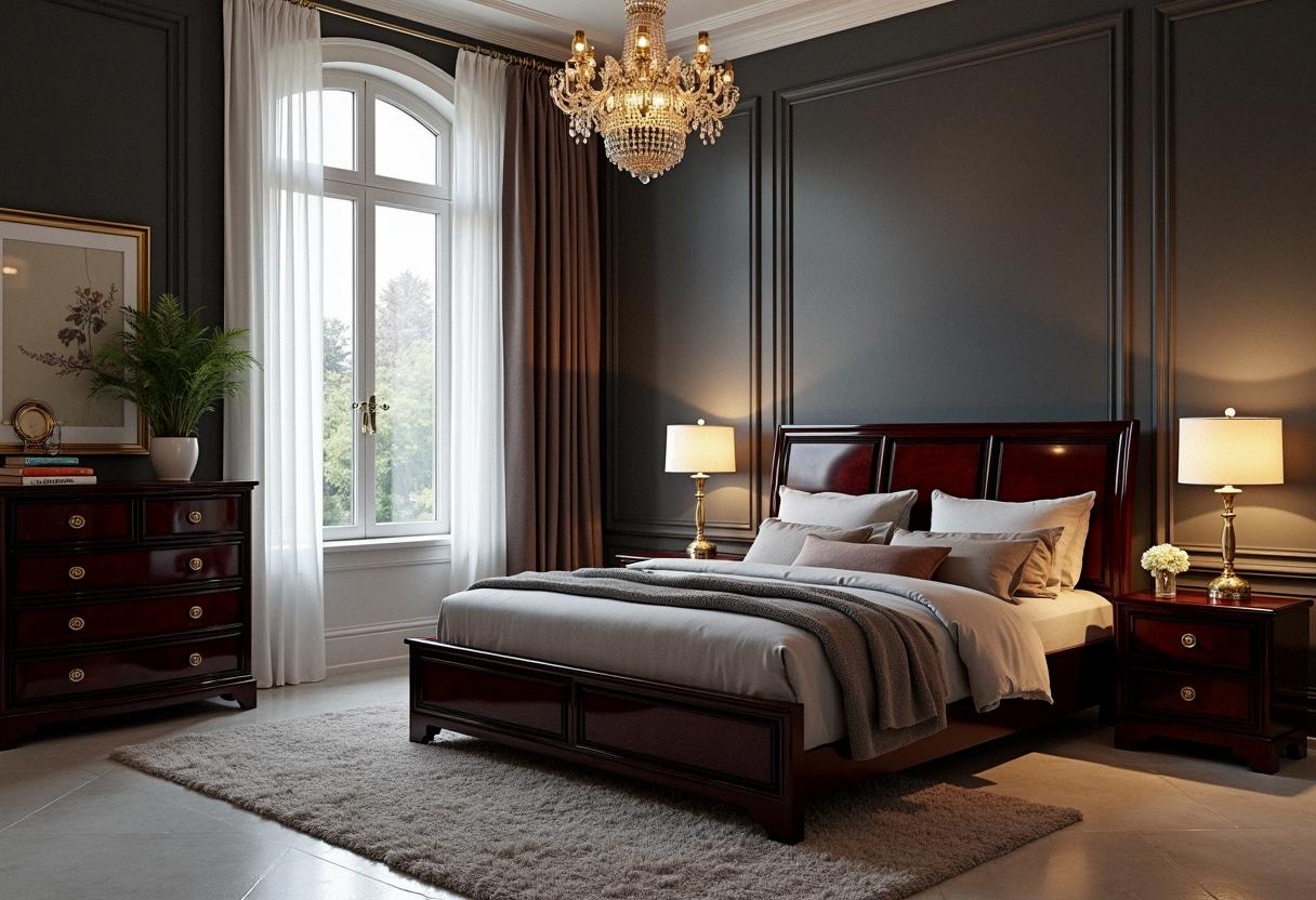 bedroom decor dark furniture