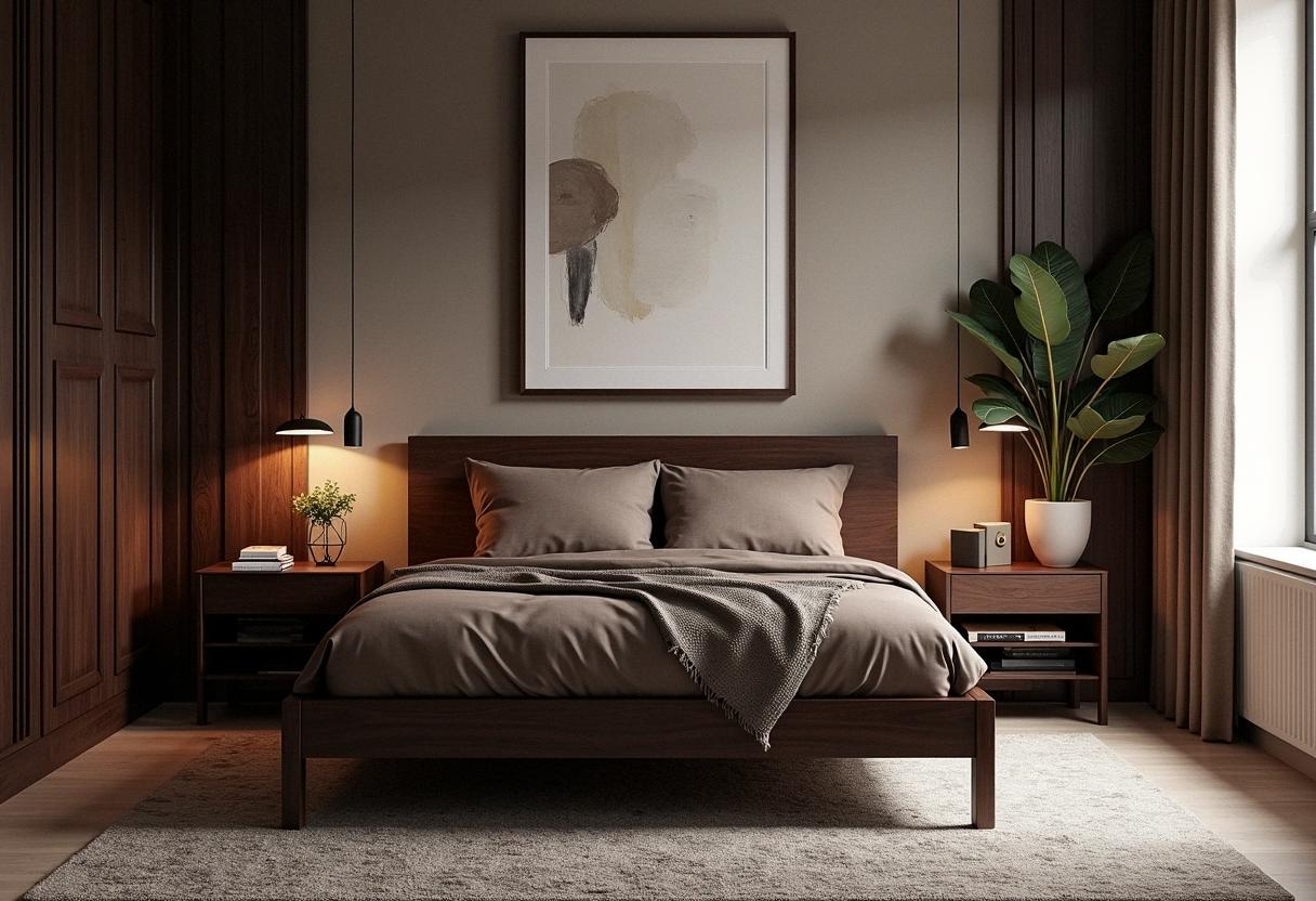 bedroom decor dark furniture