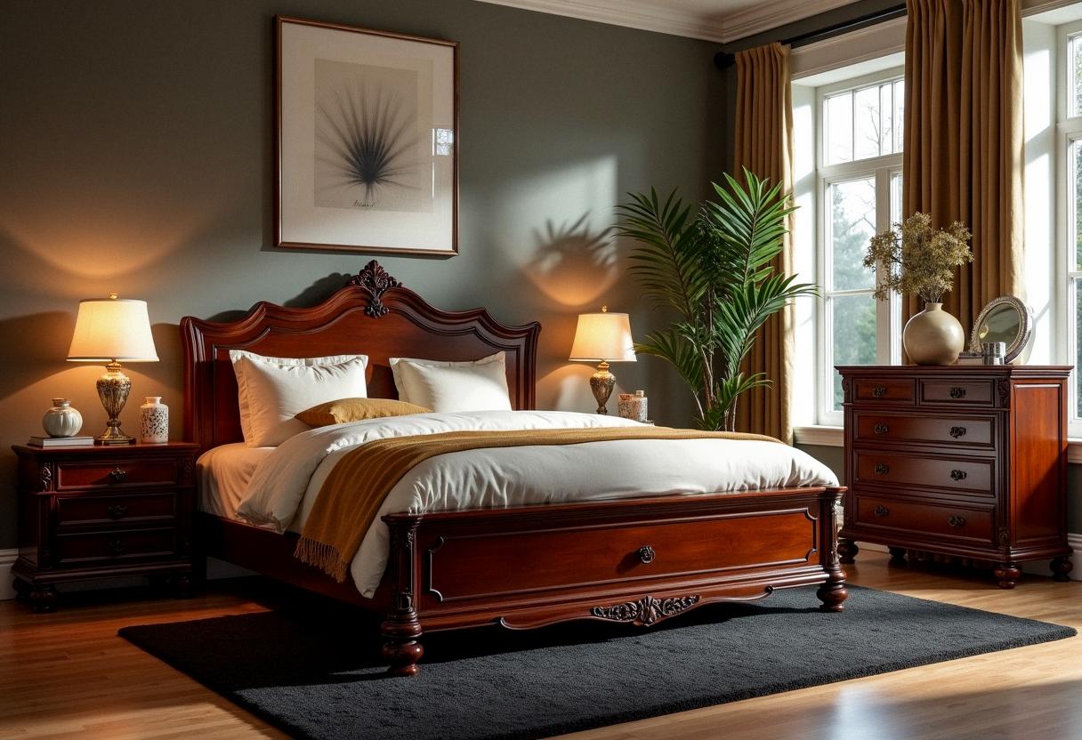 bedroom decor dark furniture