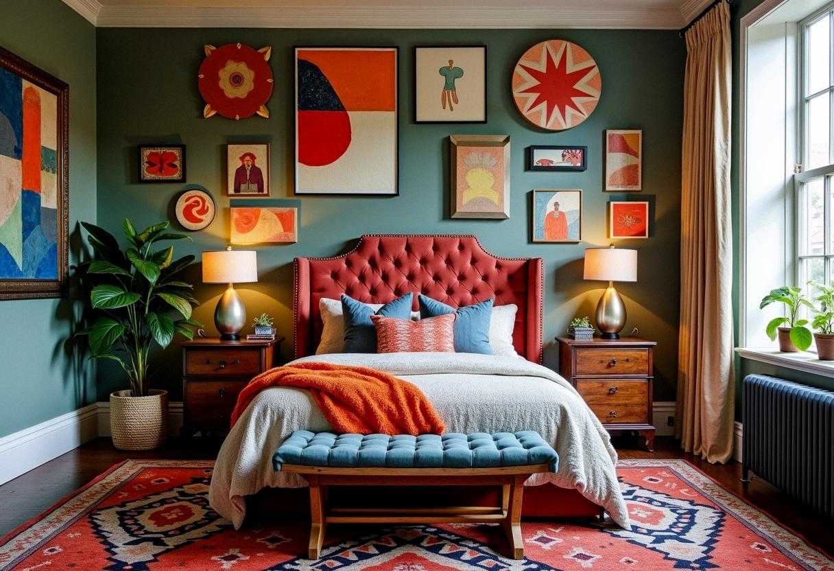bedroom decor ecletic