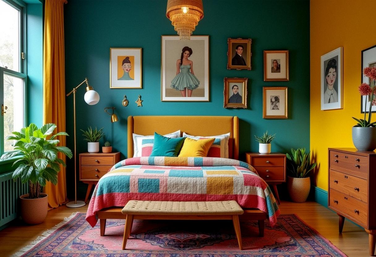 bedroom decor ecletic