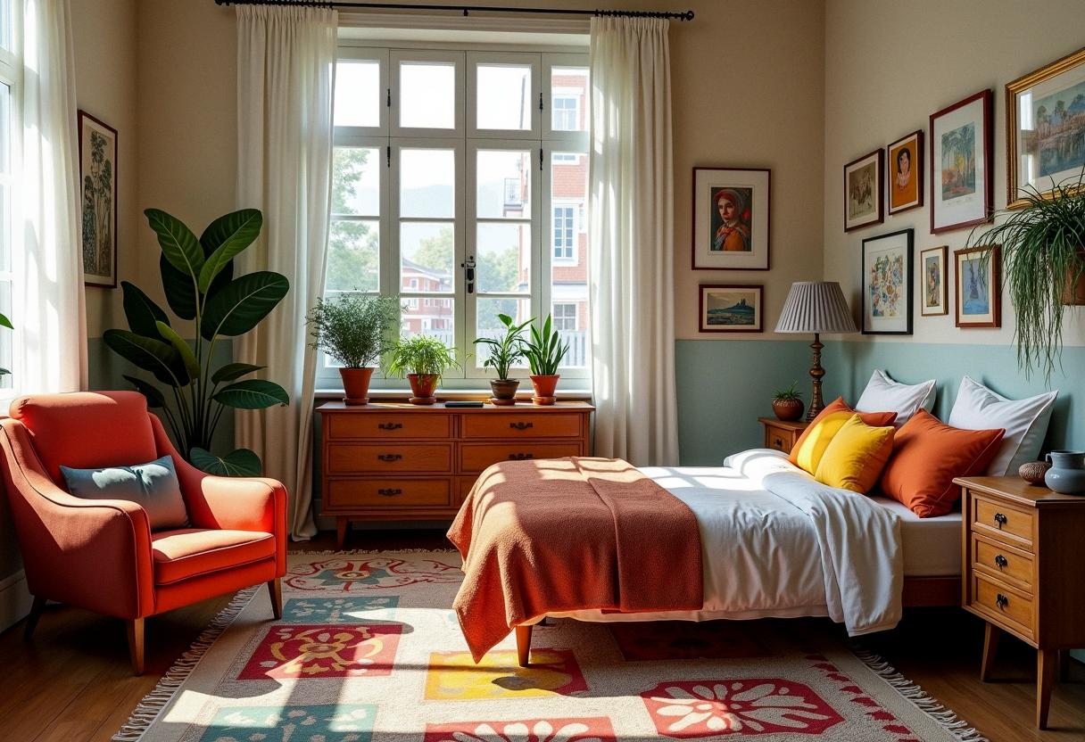 bedroom decor ecletic