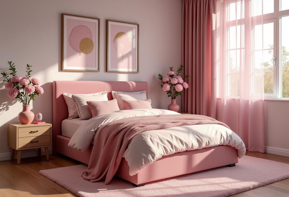bedroom decor pink