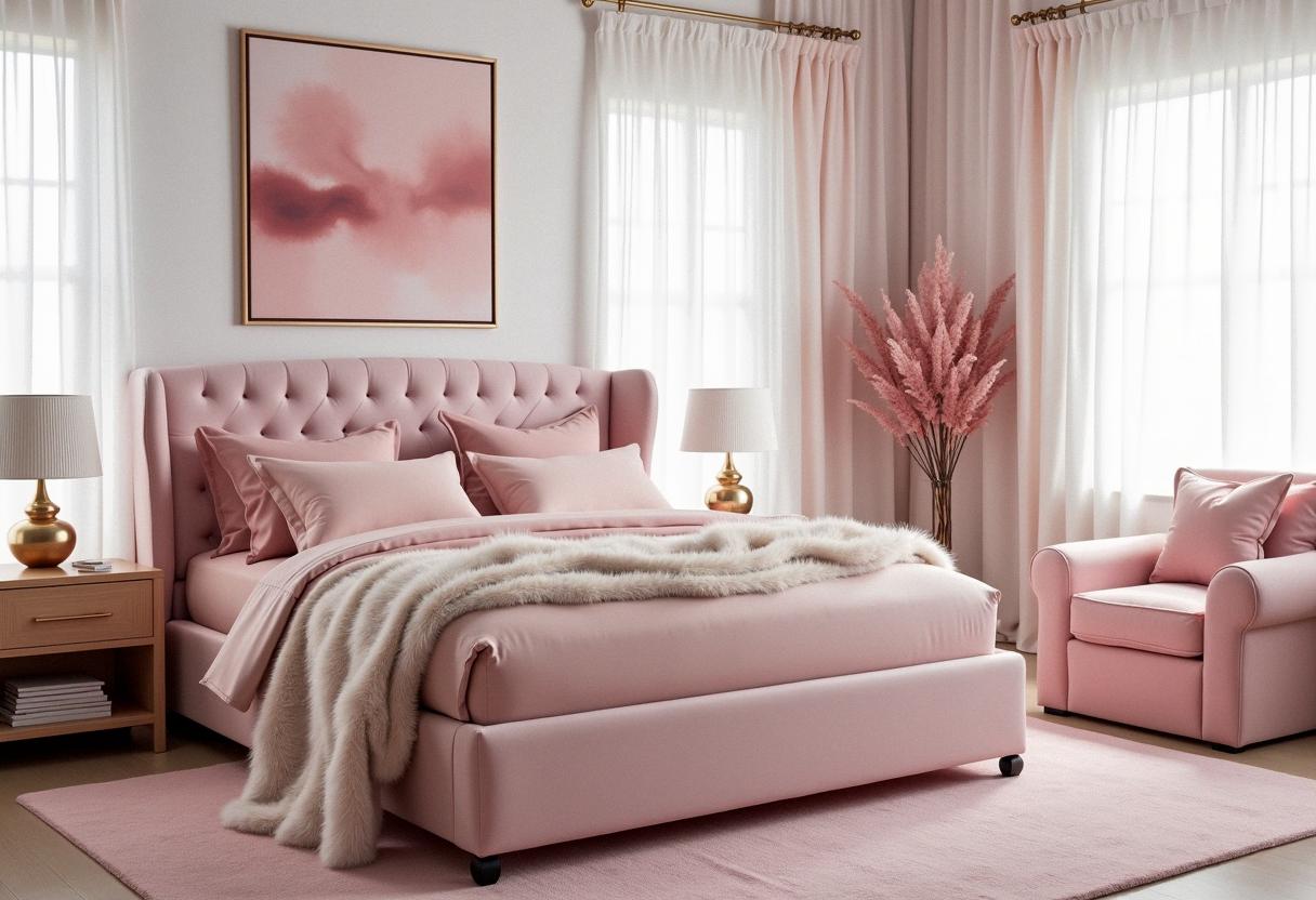 bedroom decor pink