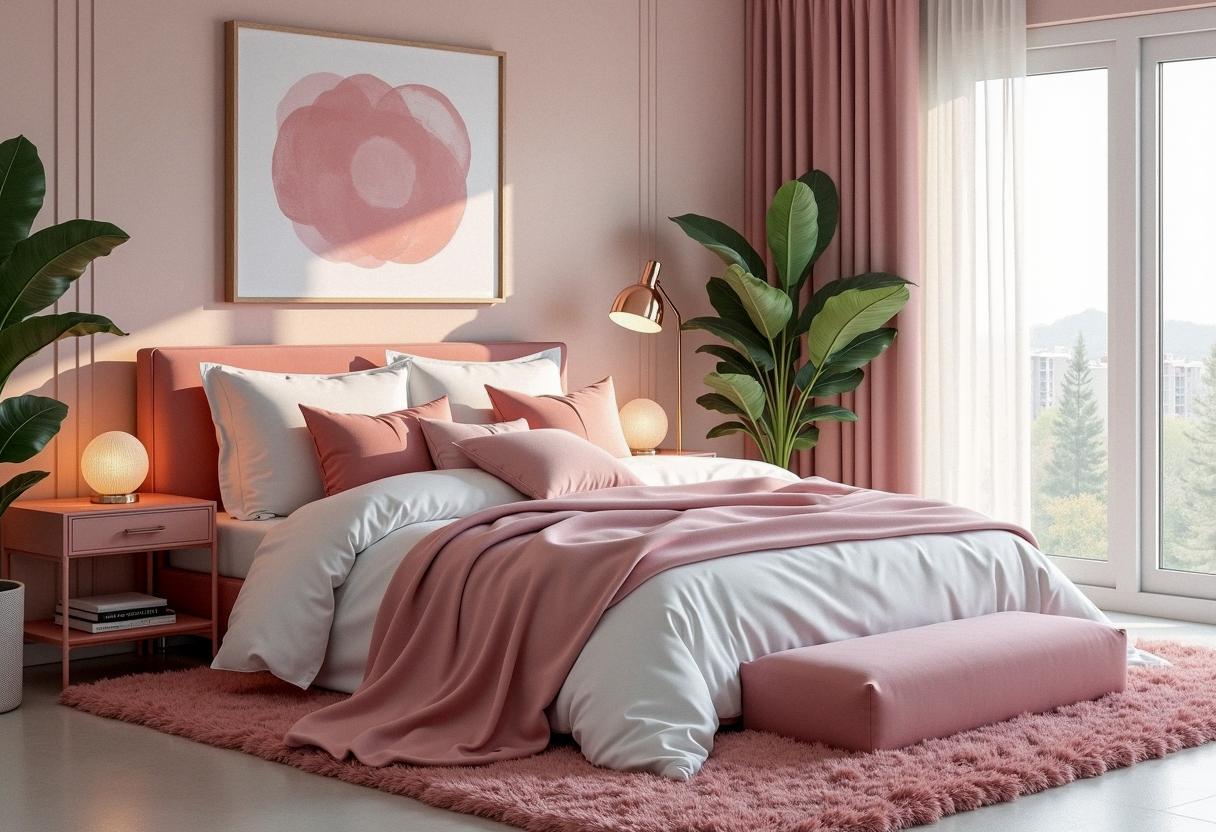 bedroom decor pink