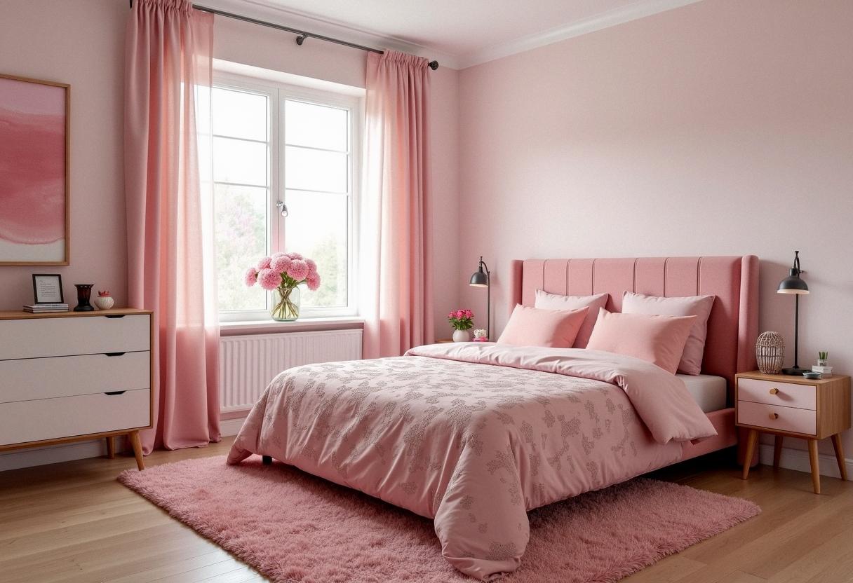bedroom decor pink
