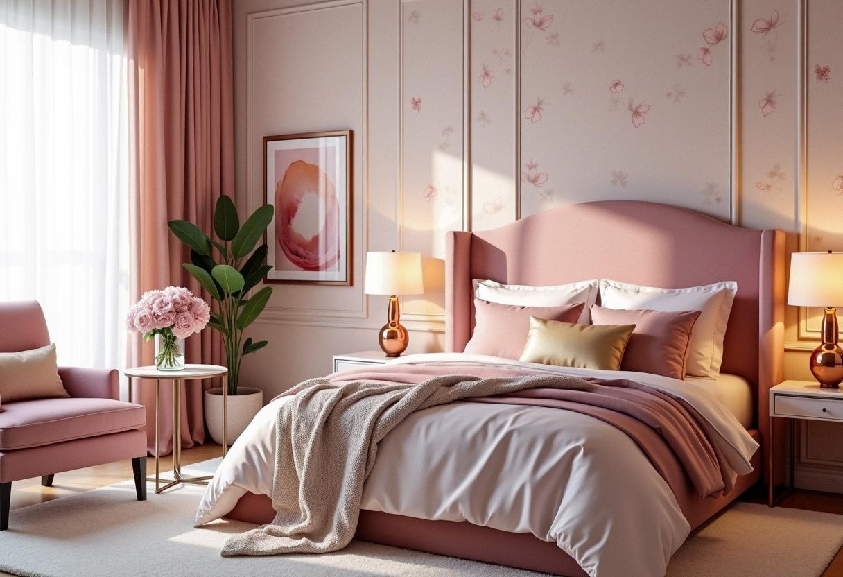 bedroom decor pink