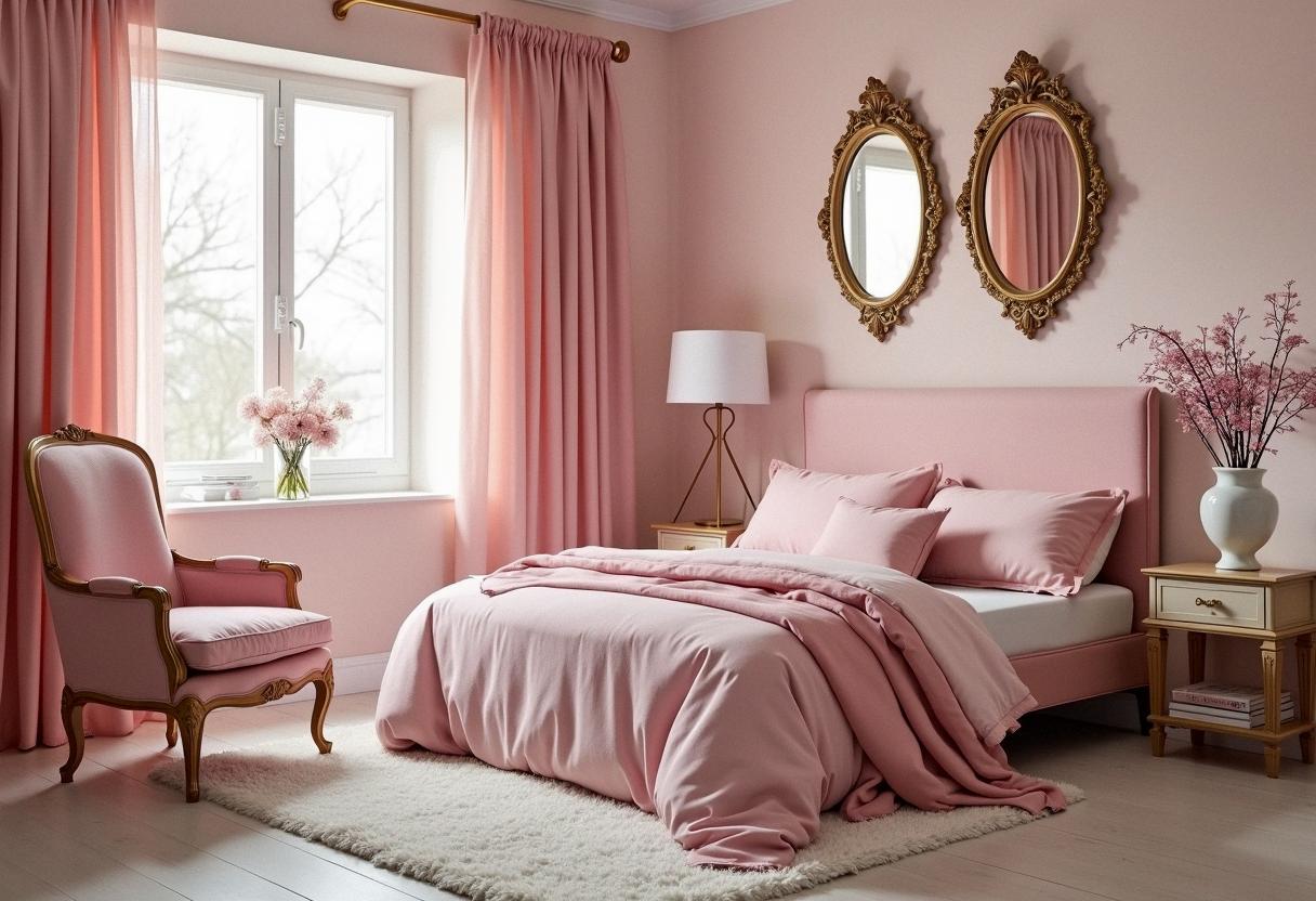 bedroom decor pink