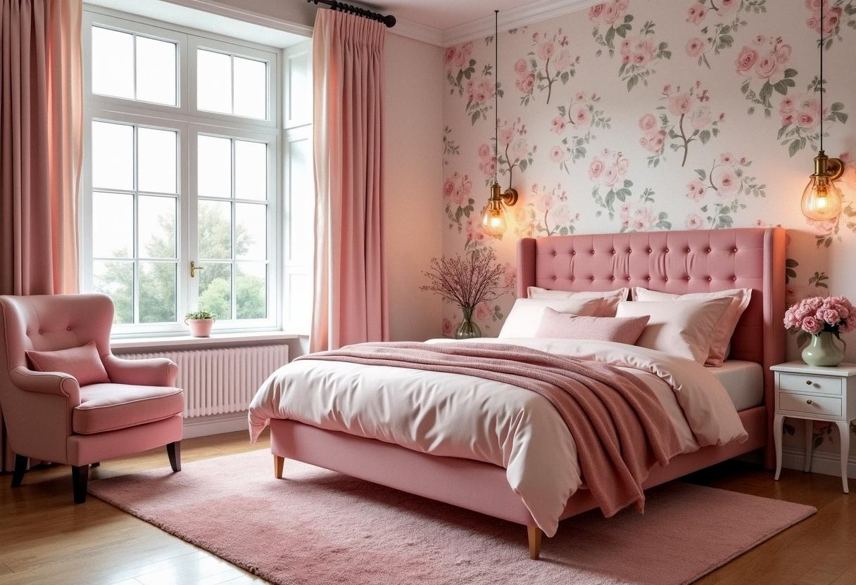 bedroom decor pink