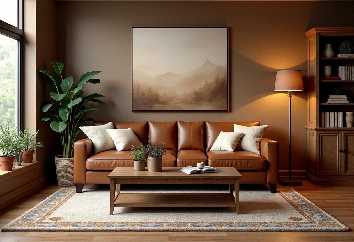 living room decor brown