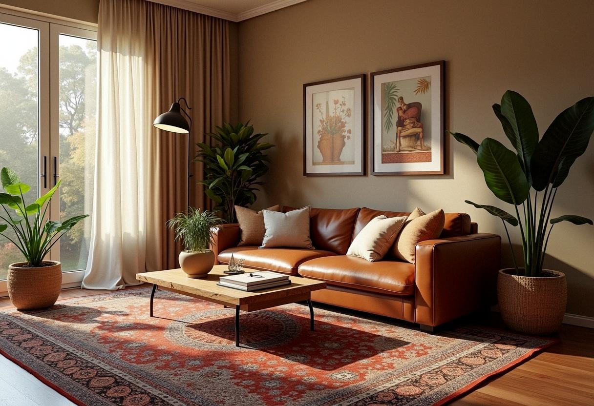 living room decor brown