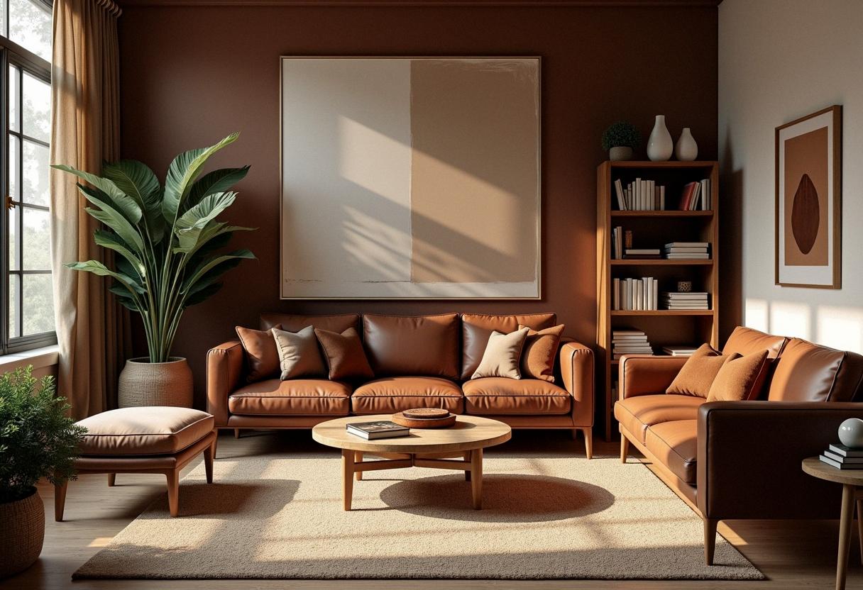 living room decor brown