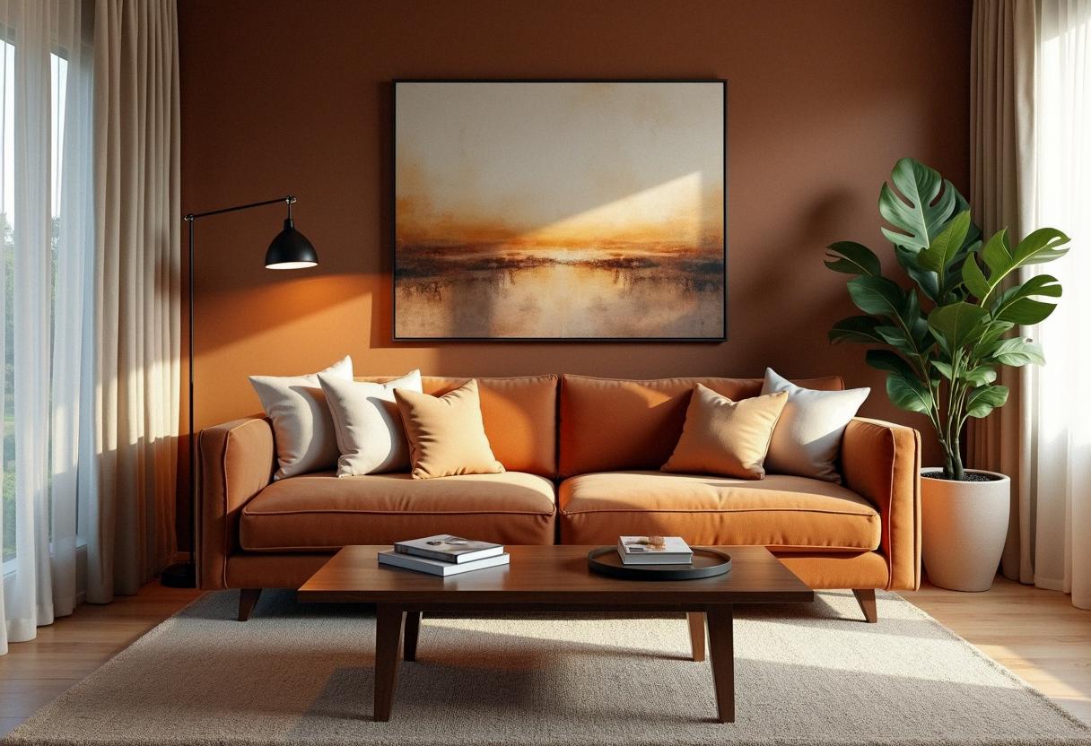 living room decor brown