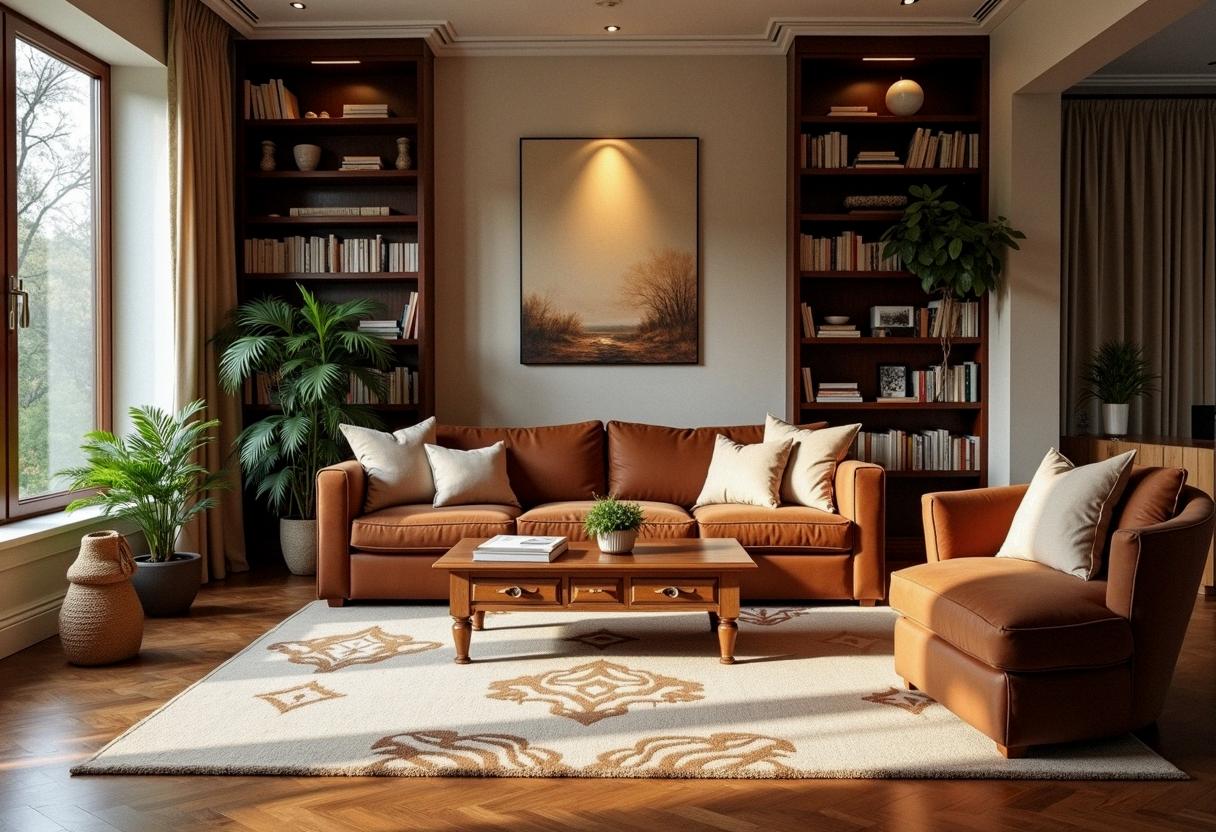 living room decor brown