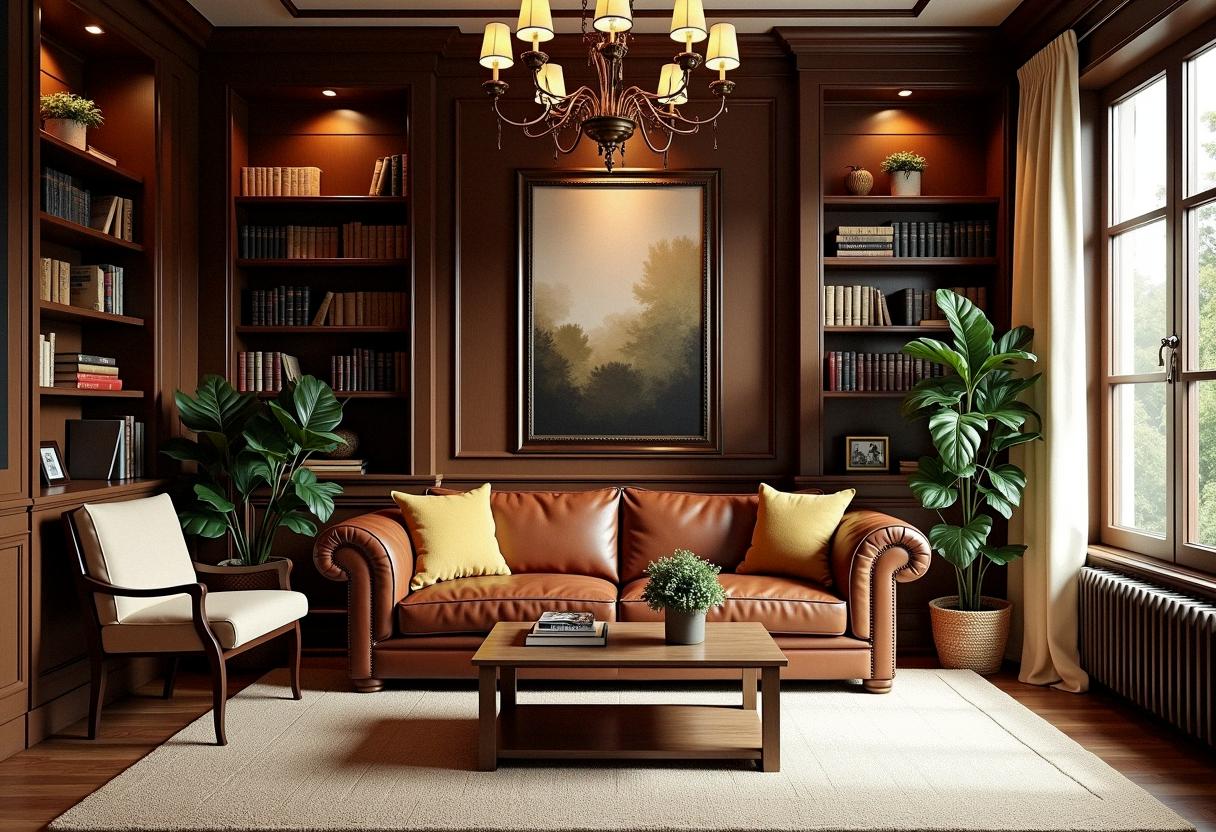 living room decor brown