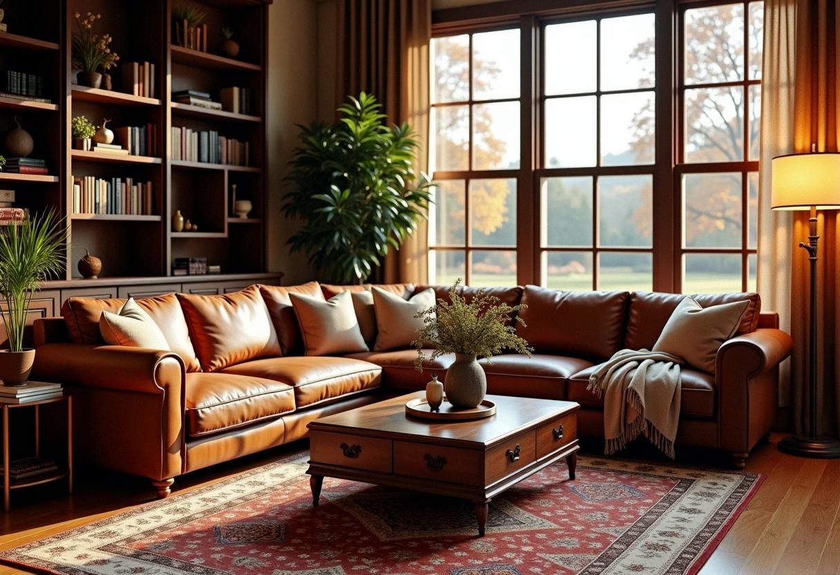 living room decor brown