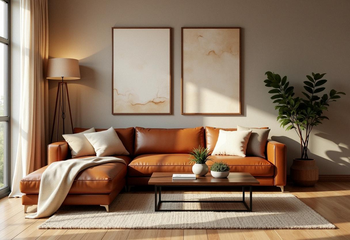 living room decor brown