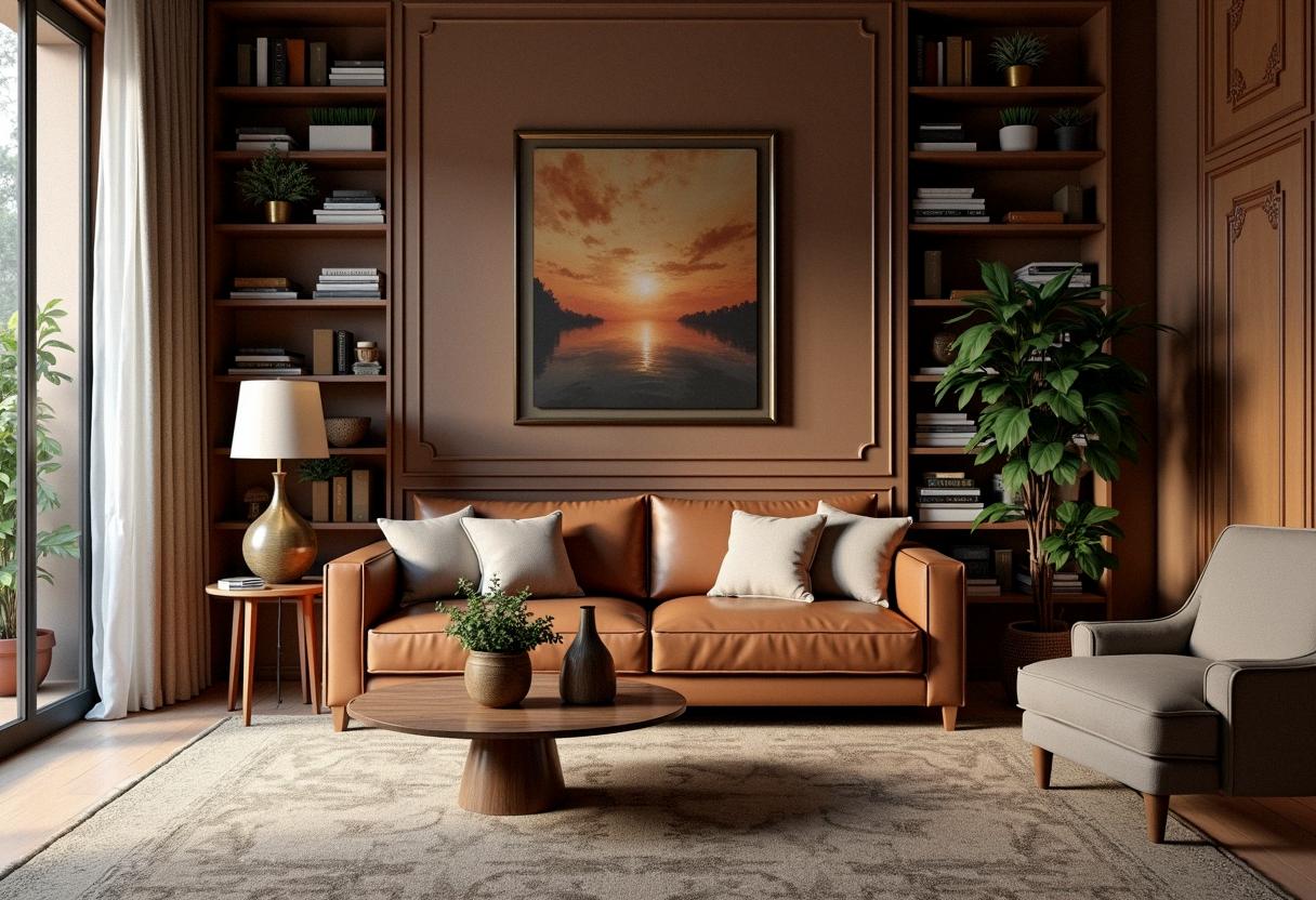 living room decor brown
