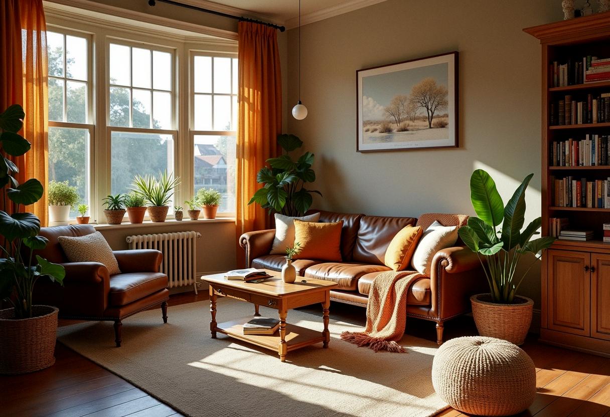 living room decor brown