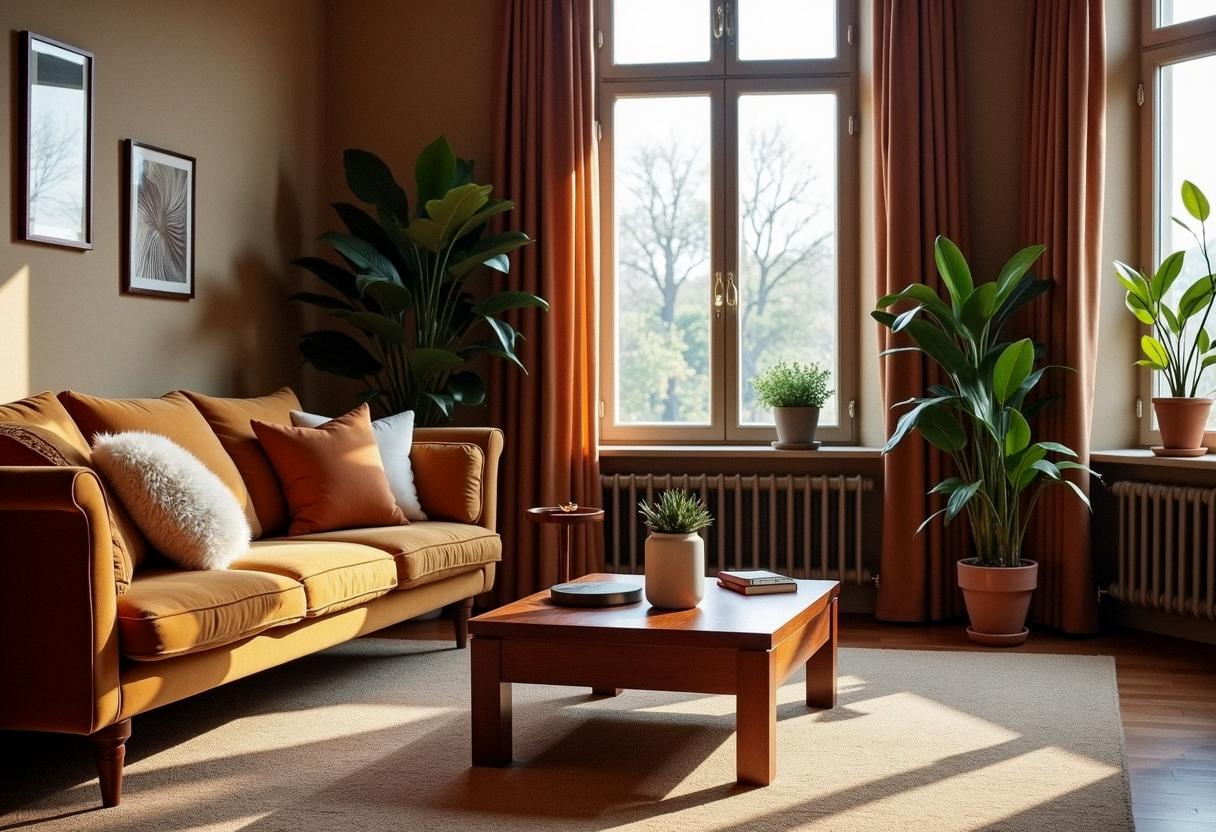 living room decor brown