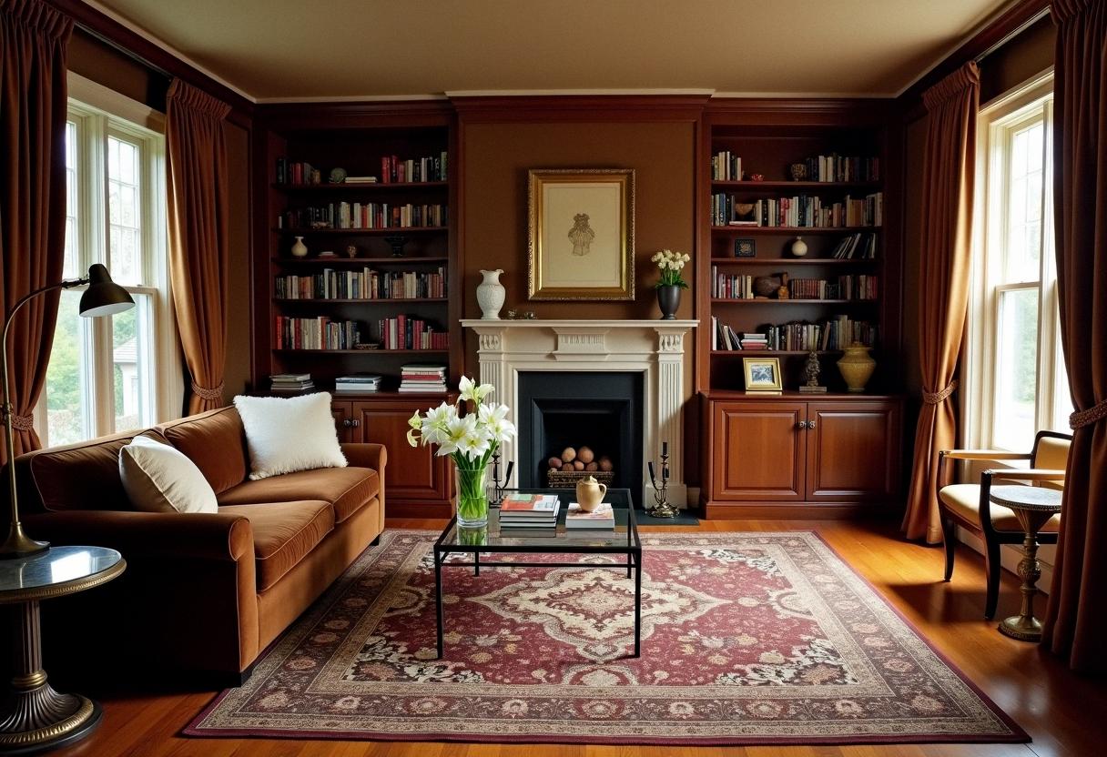 living room decor brown