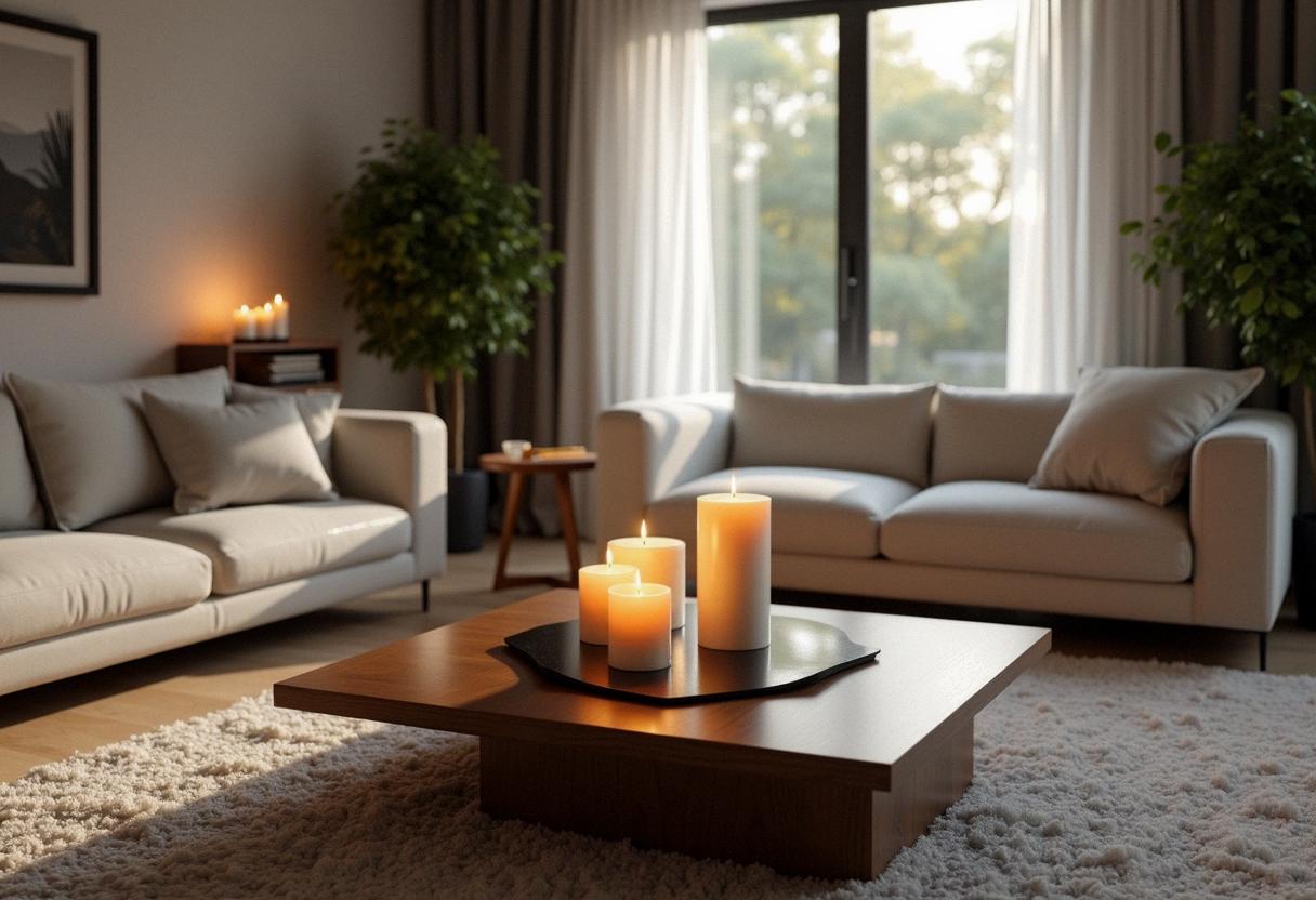living room decor candle