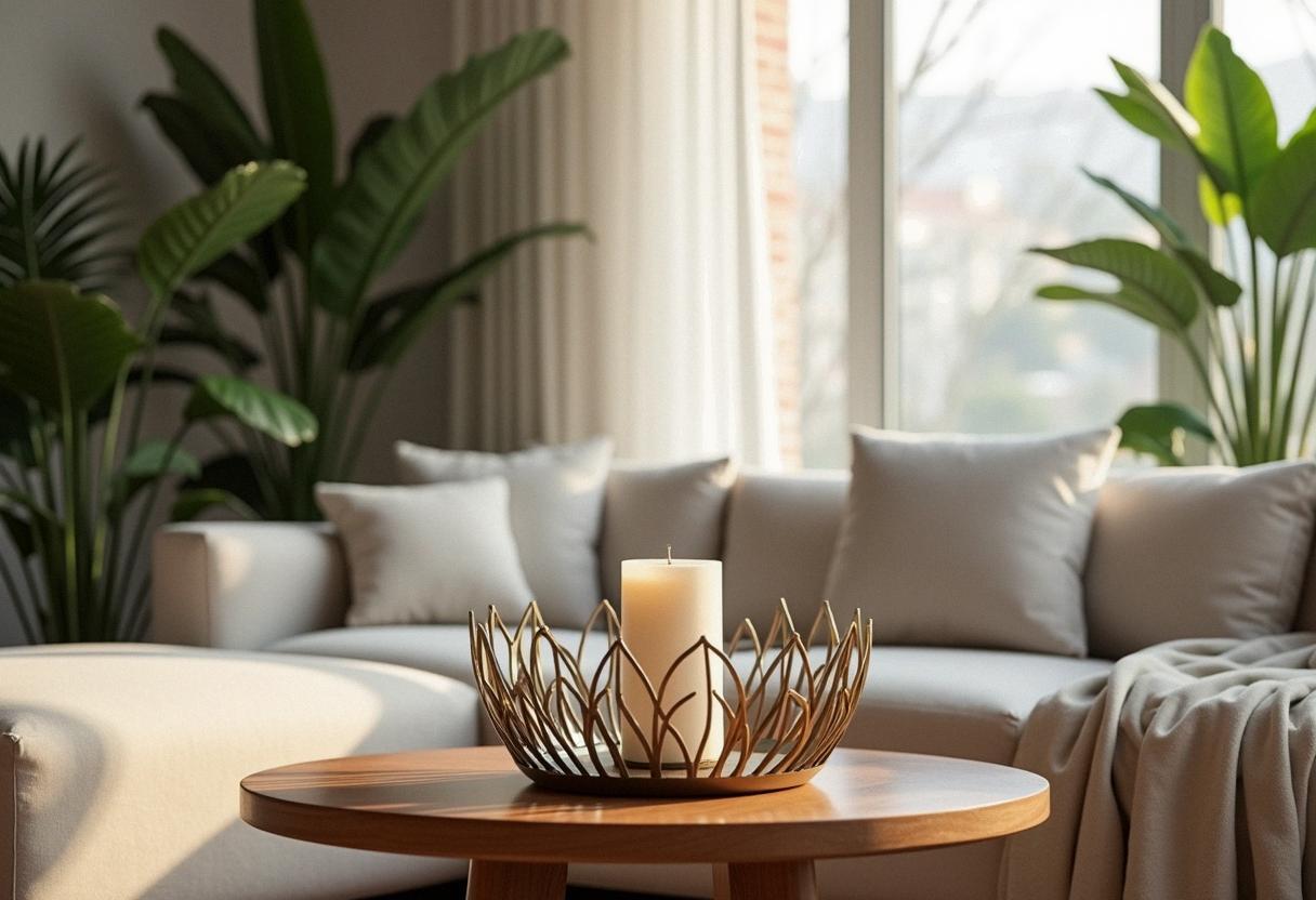 living room decor candle
