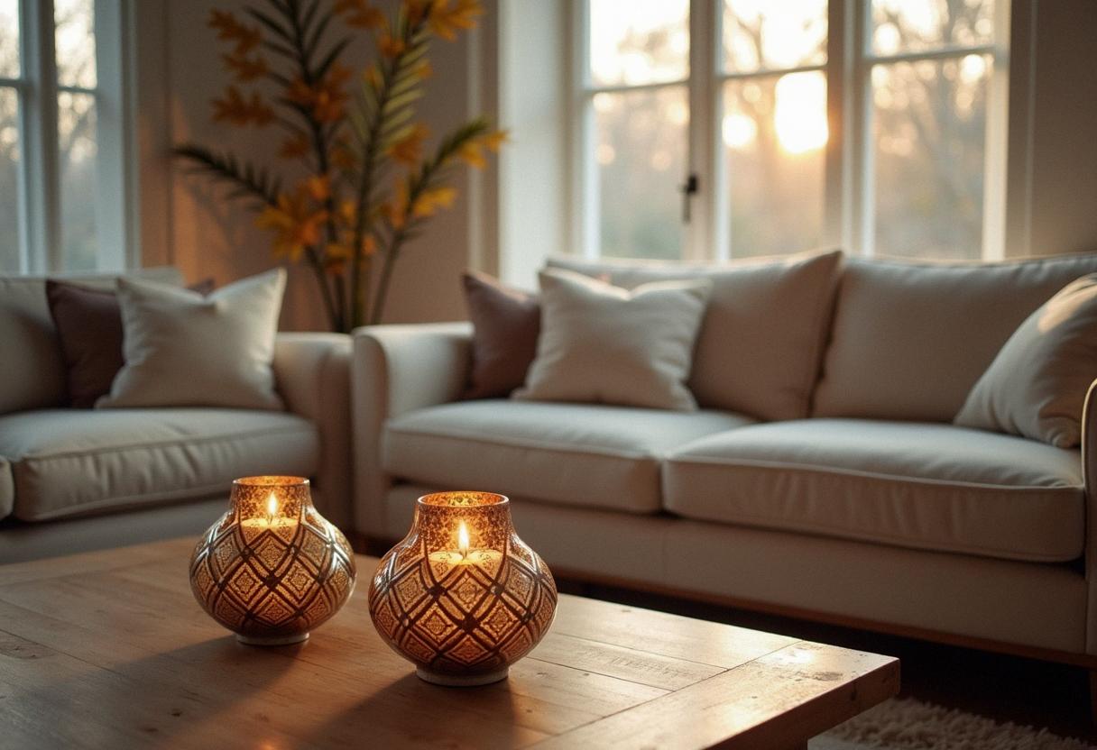 living room decor candle