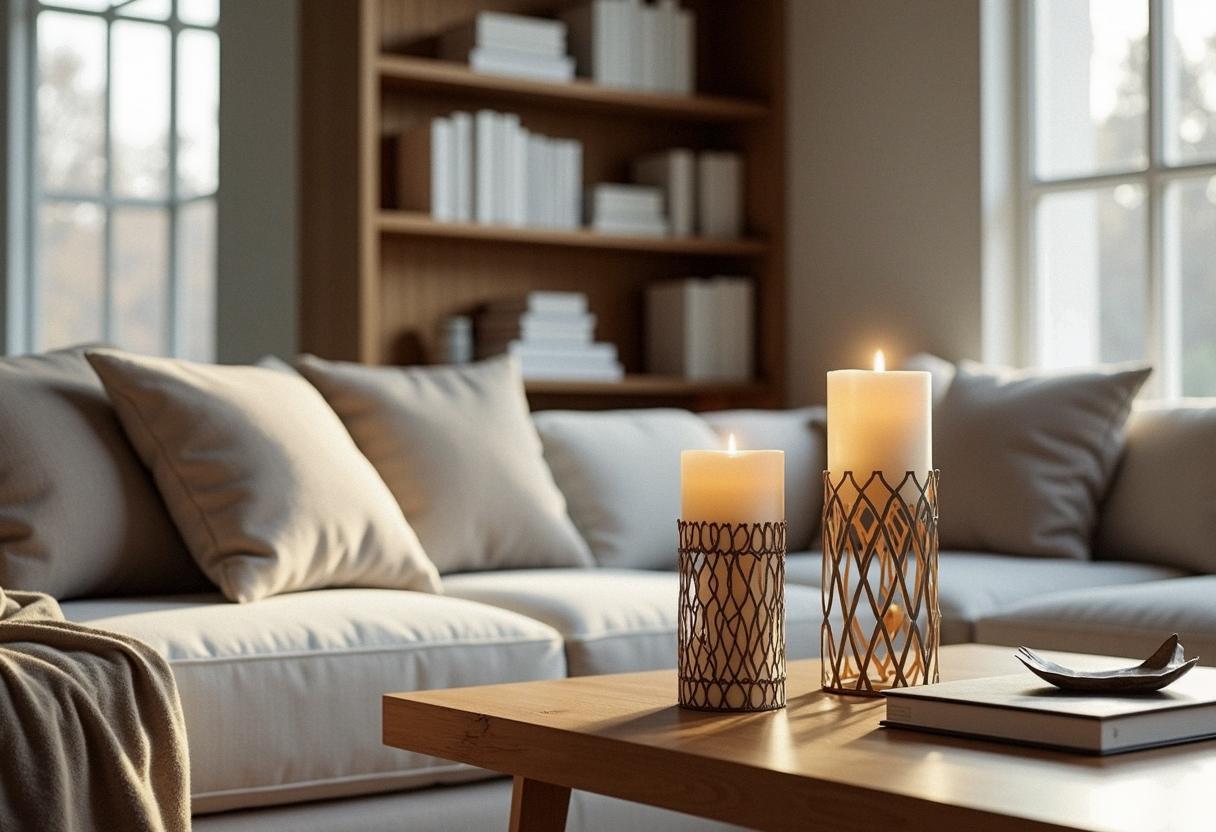 living room decor candle
