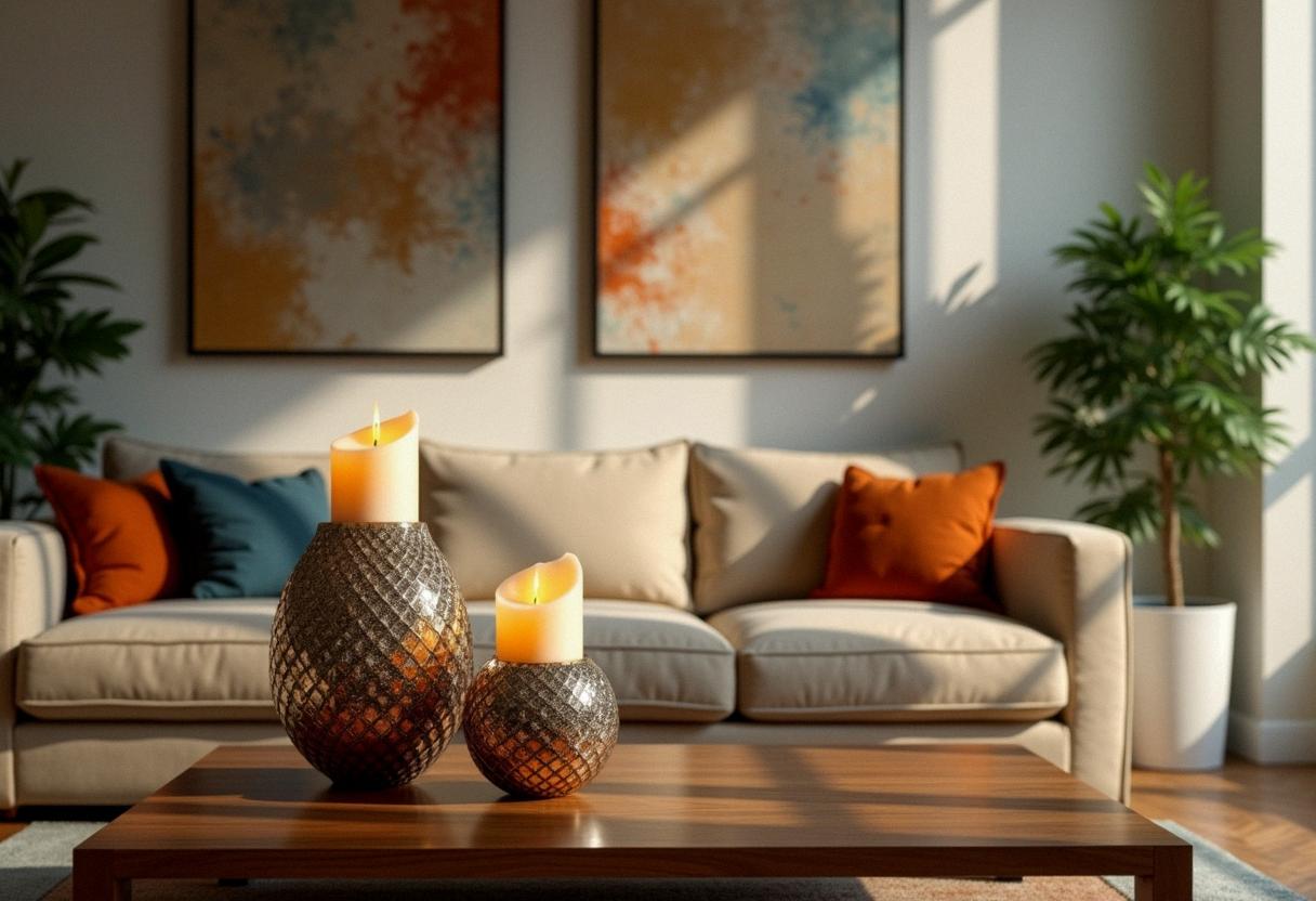 living room decor candle