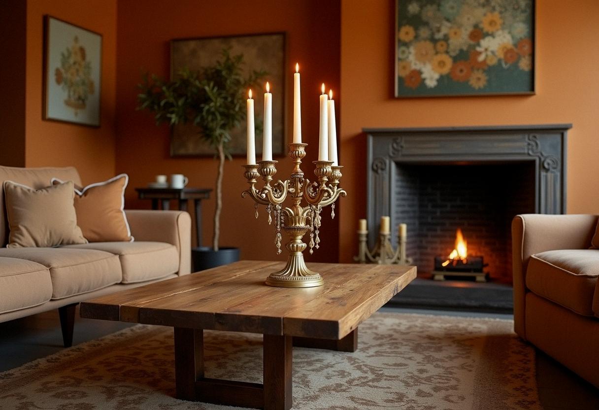 living room decor candle