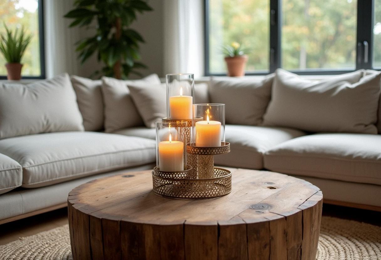 living room decor candle