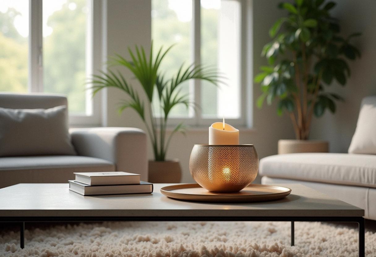 living room decor candle