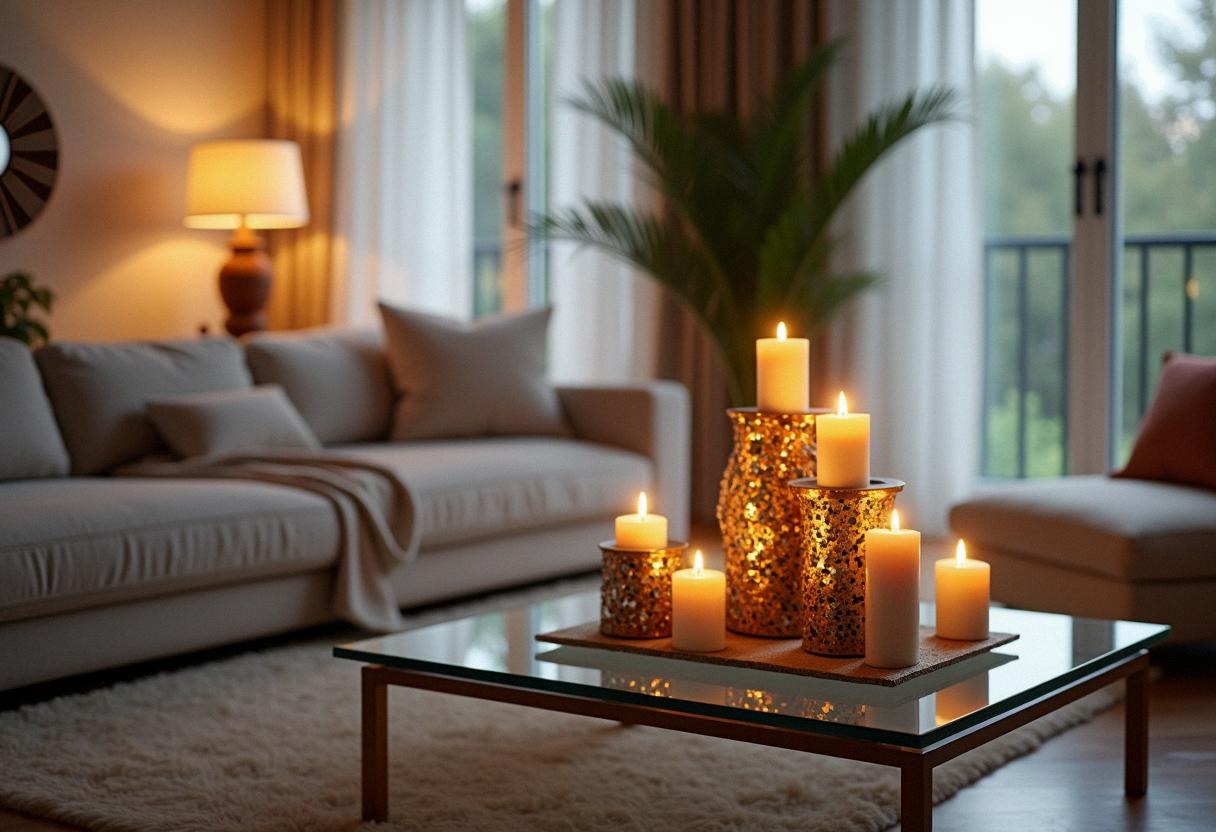 living room decor candle