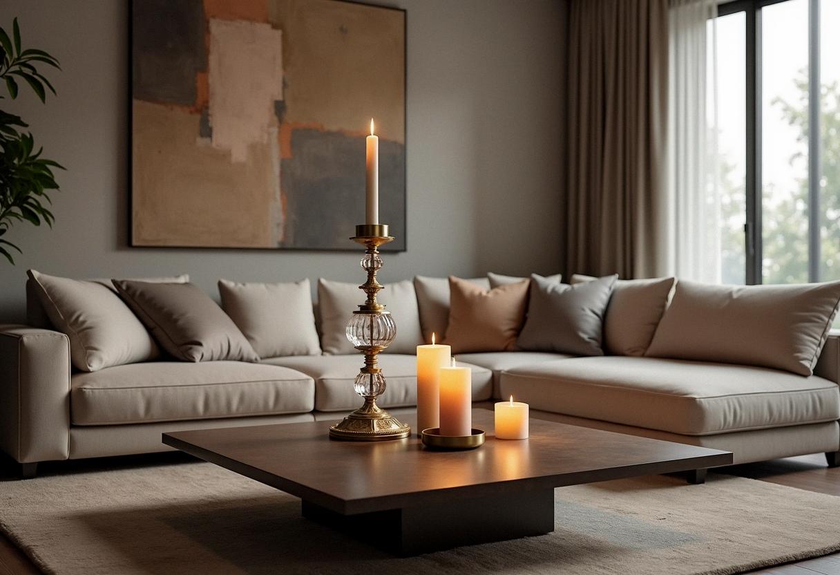 living room decor candle